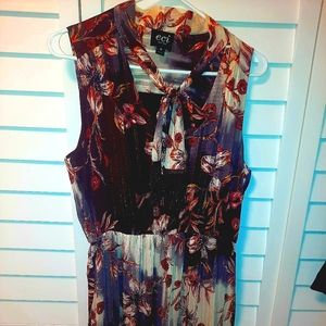 Vintage look Long Tie Neck Dress (10)